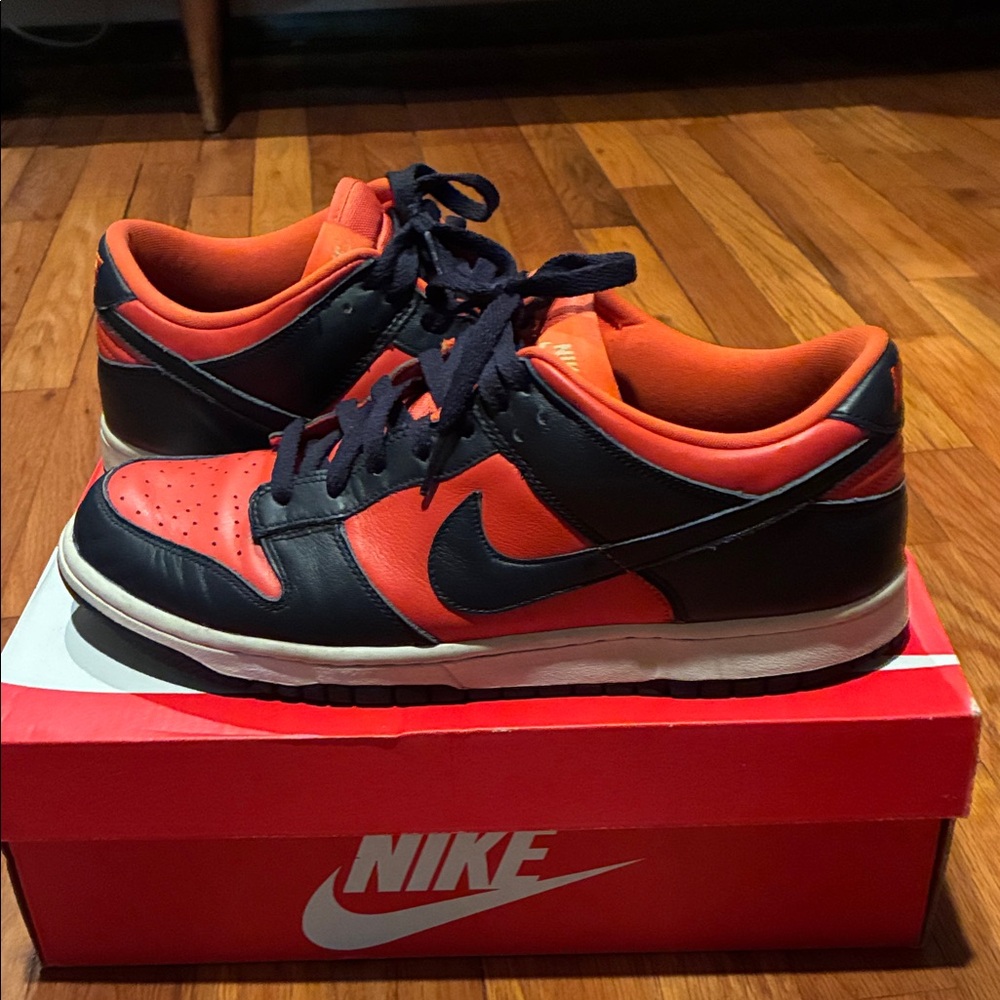 Nike Dunk Low in Orange and Marine